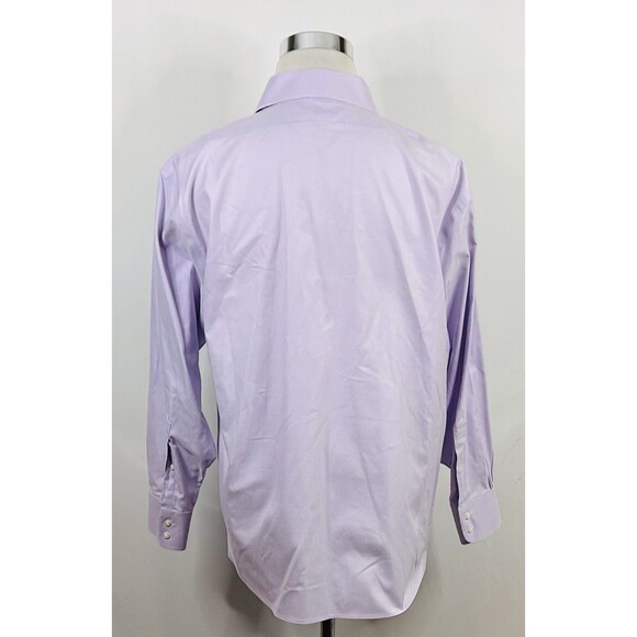Brooks Brothers 17 33 Non Iron Stretch Dress Shirt Light Purple Regular Fit - Picture 5 of 5